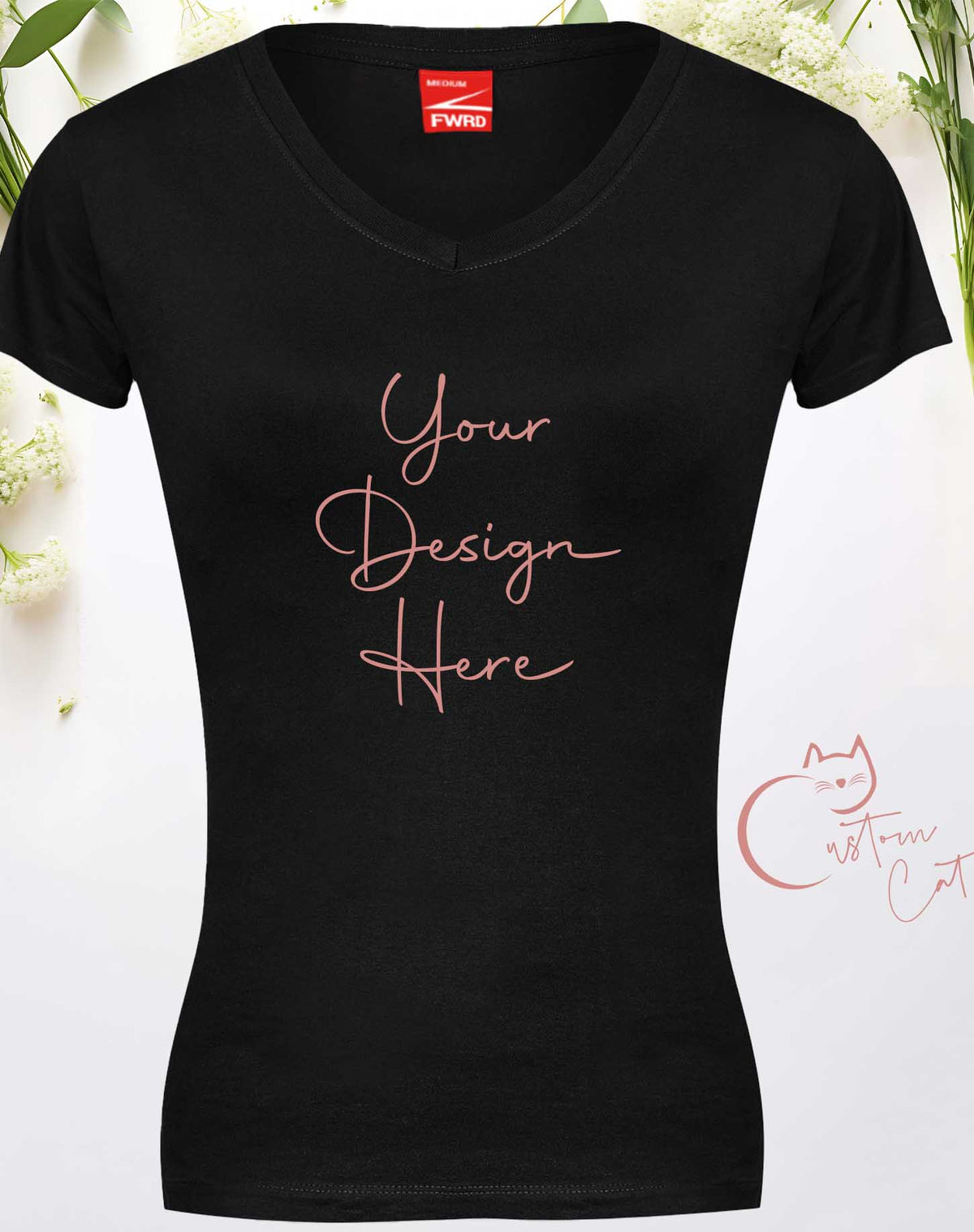 Build Your Own Ladies Fitted V - Neck T-Shirt