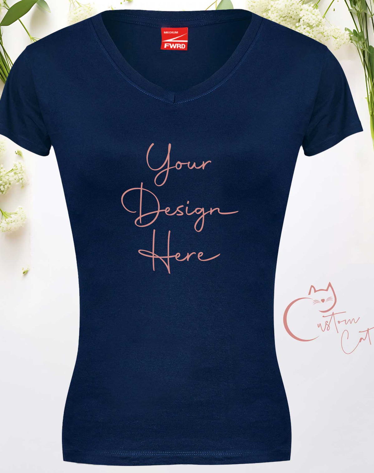 Build Your Own Ladies Fitted V - Neck T-Shirt