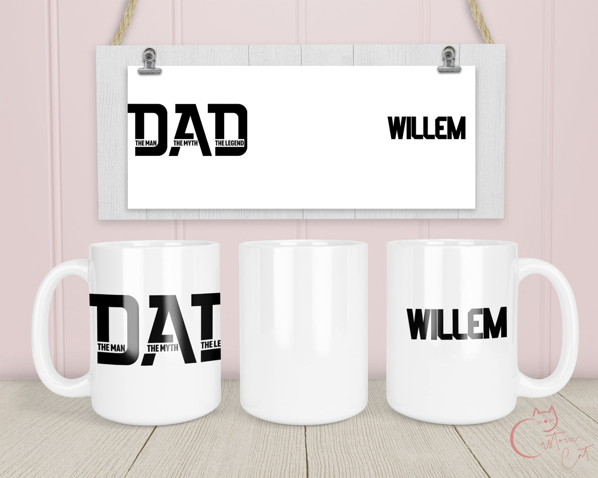 Dad - The Myth - The Legend Customised Mugs