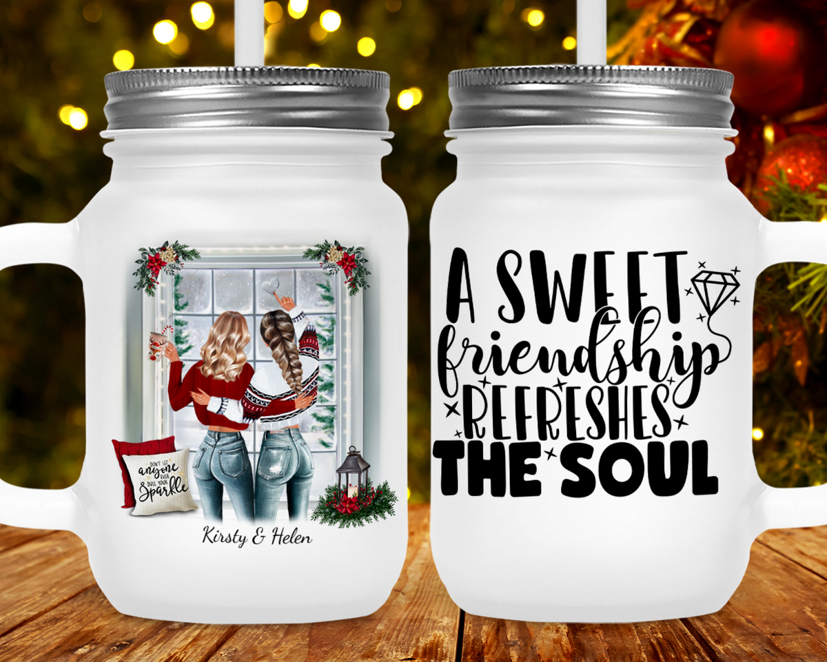 Best Friends and Sisters Christmas Mugs