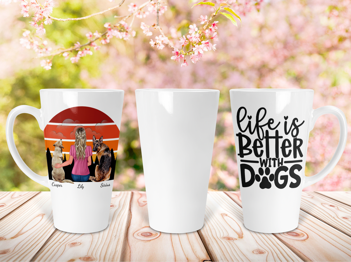 Retro Sunset Dog Lover Drinkware Collection