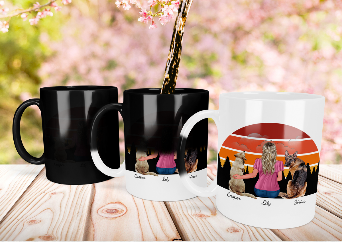 Retro Sunset Dog Lover Drinkware Collection