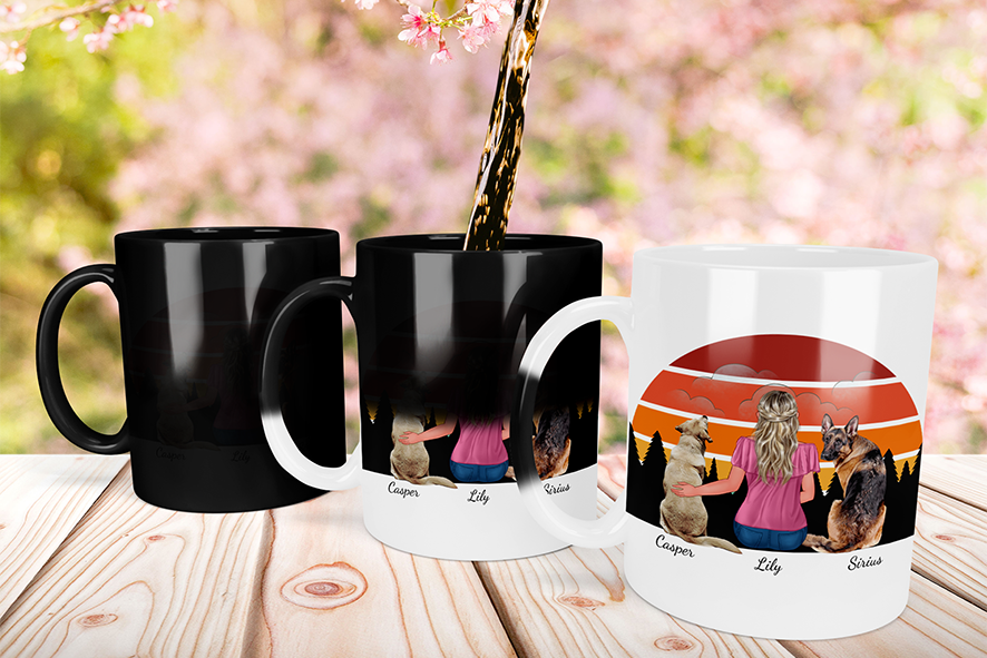 Retro Sunset Dog Lover Drinkware Collection